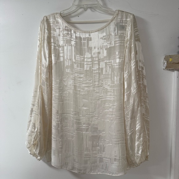 White House Black Market Tops - Long Sleeve Cream Blouse